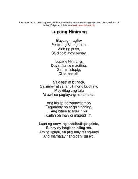 who translated lupang hinirang in english|Lupang Hinirang .